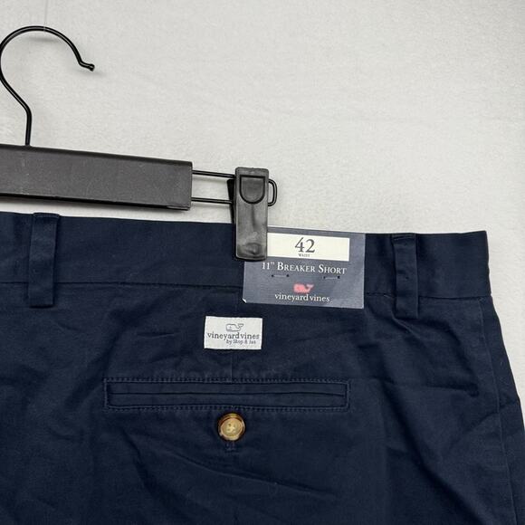 Vineyard Vines Shorts Men's 42 Blue Navy Chino Khaki Altered Breaker Golf NEW - Picture 9 of 11